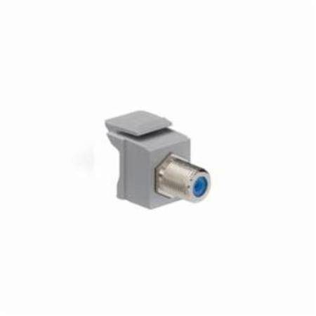 LEVITON COAXIAL CONNECTORS COUPLER F-CONNECTOR NICKEL PLATED GREY 41084-FGF